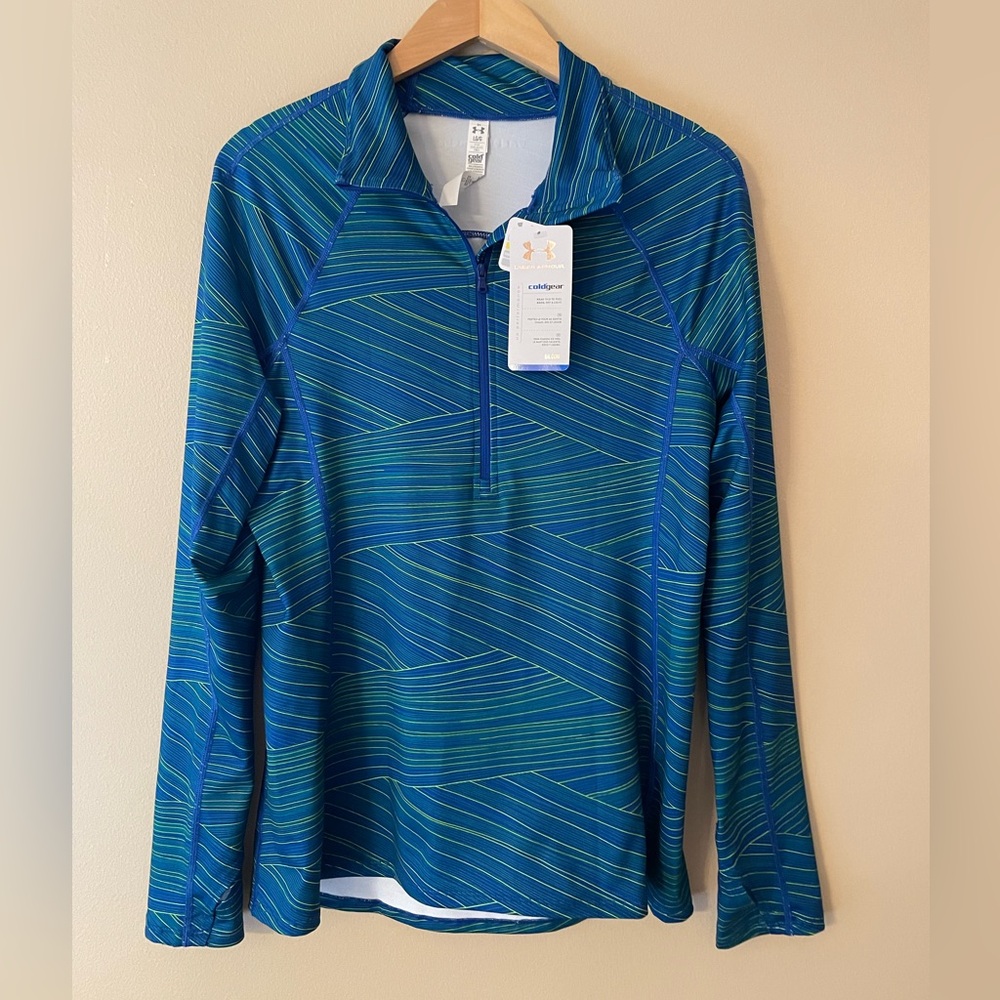 Under Armour Coldgear Fitted Longsleeve Half Zip Pullover Shirt Size Large NEW